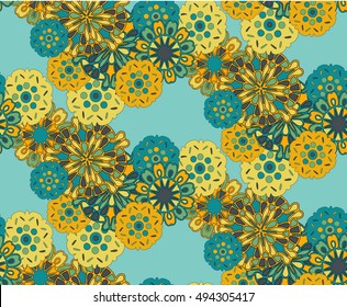 Colorful floral design. Vector illustration.