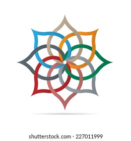 Colorful floral element for design. Vector EPS10 