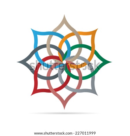 Colorful floral element for design. Vector EPS10 