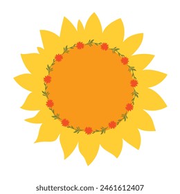 Colorful floral element. Vector illustration. 