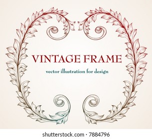 Colorful floral frame for design.