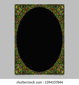 Colorful floral garden pattern page border - vector stationery background template design