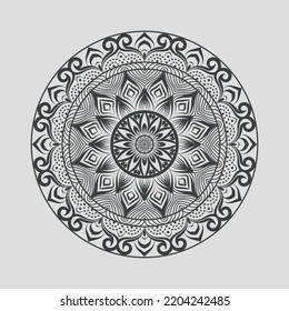 
Colorful floral Indian Free vector mandala artwork with a simple background
