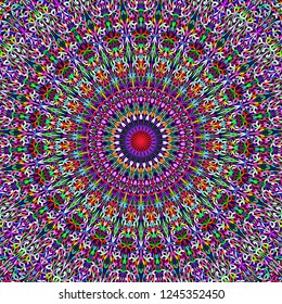 Colorful floral kaleidoscope mandala pattern background design - abstract symmetrical vector ornament wallpaper illustration