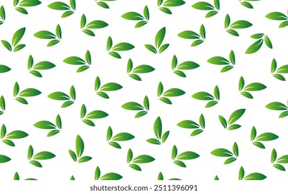 Colorful floral leaf seamless pattern green theme color gradient retro style vector texture fabric textile paper print black background wallpaper
