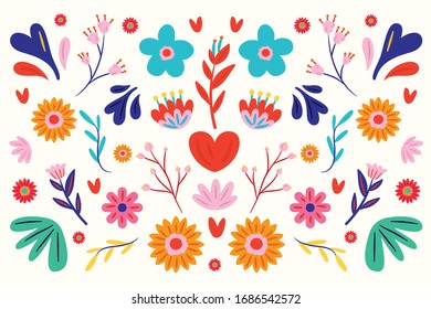 Colorful floral mexican background Vector
Background
