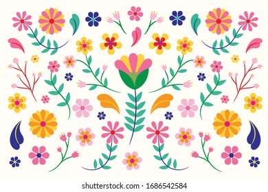 Colorful floral mexican background Vector
Background
