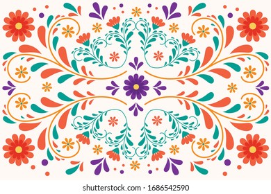 Colorful floral mexican background Vector
Background
