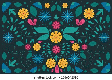 Colorful floral mexican background Vector
Background
