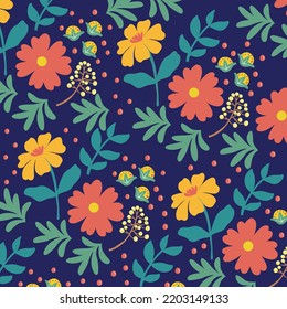 Colorful floral pattern background design