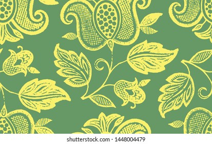 Colorful floral pattern. Can be used as background. Vector illustration.