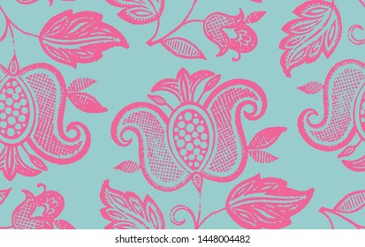 Colorful floral pattern. Can be used as background. Vector illustration.