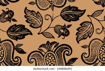 Colorful floral pattern. Can be used as background. Vector illustration.