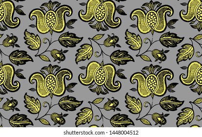 Colorful floral pattern. Can be used as background. Vector illustration.