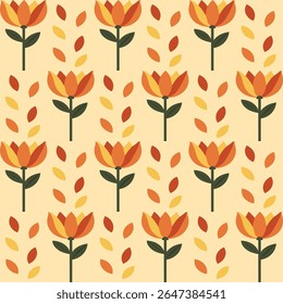 Colorful floral pattern design digital art vibrant environment decorative background nature inspiration, seamless pattern