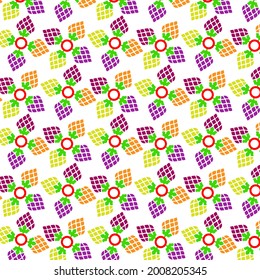 Diseño de patrones florales coloridos para imprimir fondo, pasos editables disponibles
