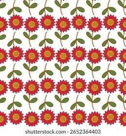 Colorful floral pattern on white background