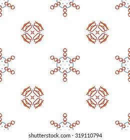 Colorful floral pattern, Colorful floral seamless pattern.