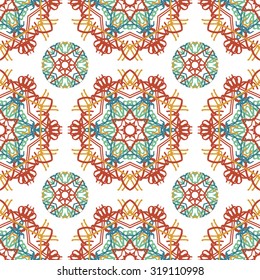 Colorful floral pattern, Colorful floral seamless pattern.