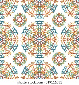 Colorful floral pattern, Colorful floral seamless pattern.
