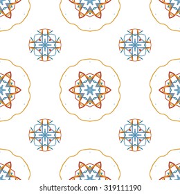 Colorful floral pattern, Colorful floral seamless pattern.