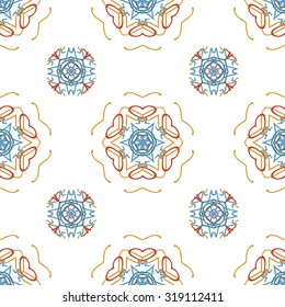 Colorful floral pattern, Colorful floral seamless pattern.