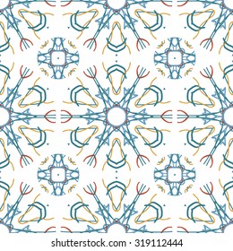 Colorful floral pattern, Colorful floral seamless pattern.