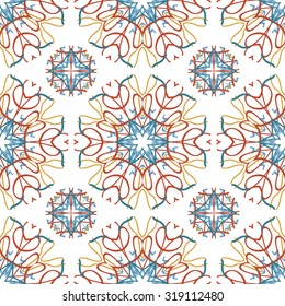 Colorful floral pattern, Colorful floral seamless pattern.