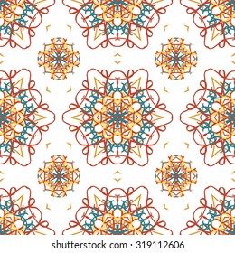 Colorful floral pattern, Colorful floral seamless pattern.