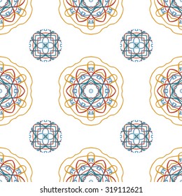 Colorful floral pattern, Colorful floral seamless pattern.
