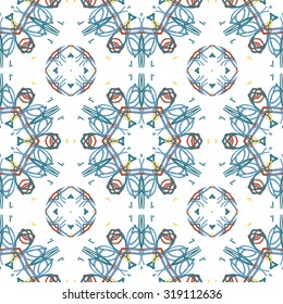 Colorful floral pattern, Colorful floral seamless pattern.