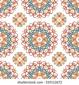 Colorful floral pattern, Colorful floral seamless pattern.