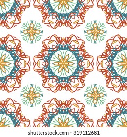 Colorful floral pattern, Colorful floral seamless pattern.