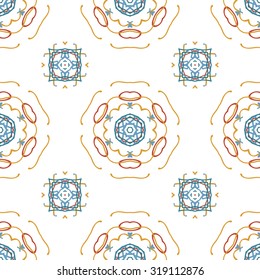 Colorful floral pattern, Colorful floral seamless pattern.