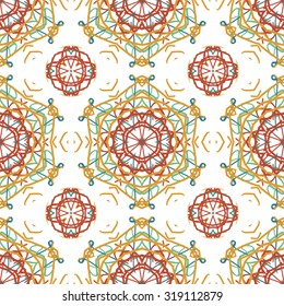 Colorful floral pattern, Colorful floral seamless pattern.