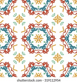 Colorful floral pattern, Colorful floral seamless pattern.