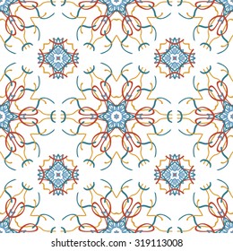 Colorful floral pattern, Colorful floral seamless pattern.