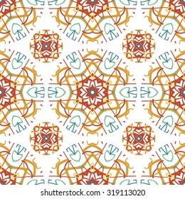 Colorful floral pattern, Colorful floral seamless pattern.