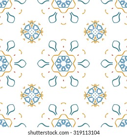Colorful floral pattern, Colorful floral seamless pattern.