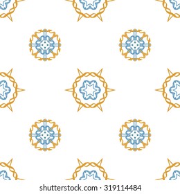 Colorful floral pattern, Colorful floral seamless pattern.
