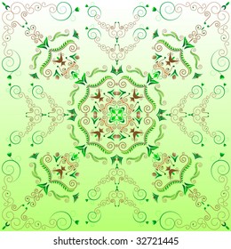 Colorful floral pattern / seamless vector background