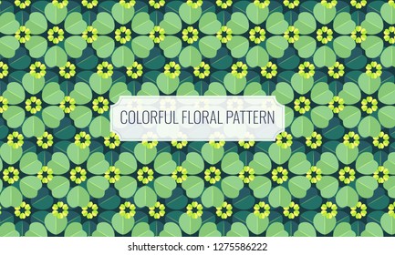 Colorful floral pattern vector illustration