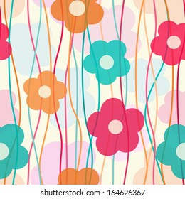 colorful floral pattern, vector illustration