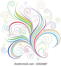 Colorful Floral pattern, vector layered.