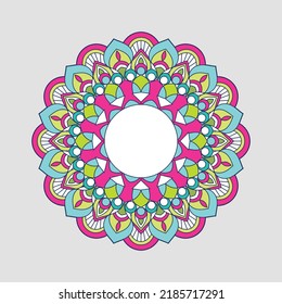 Colorful and floral pattern vector mandala design
