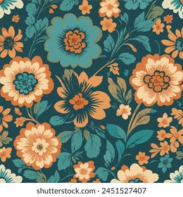 Colorful floral print background. Flat abstract colorful flower pint pattern. Seamless floral pattern with bright colorful flowers pattern. Colorful flower texture background 32.