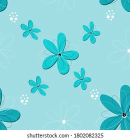 Colorful floral print background pattern