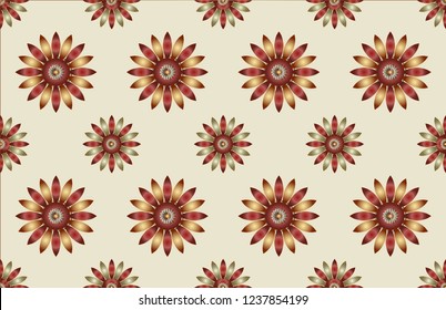 Colorful floral repeating pattern vector