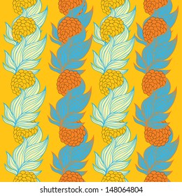 Colorful floral seamless background pattern. Wallpaper, pattern fills, web page background,surface textures, textile design template. Vector illustration