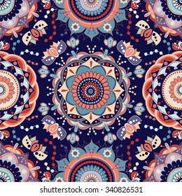 Colorful floral seamless pattern